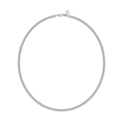 Me30 Women's Minimalism Boa Snake Chain Necklace - Silver