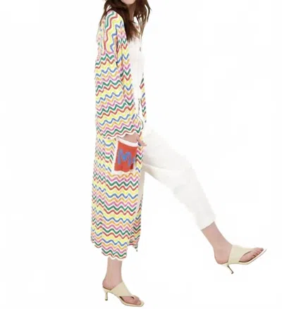 Me369 Aubree Drop Crotch Pants In White In Multi