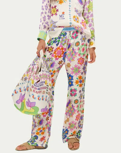 Me369 Bailey Straight Leg Track Pants In Markers In Multi