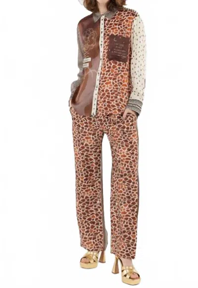 Me369 Bailey Straight Pants In Chocolate In Brown