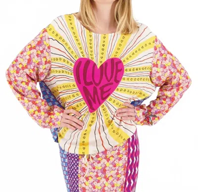 Me369 Beatrice Top In Twisted Love In Multi