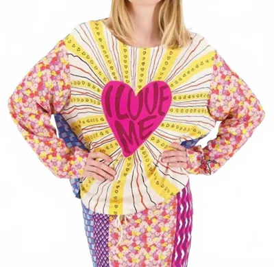 Me369 Beatrice Top In Twisted Love In Multi