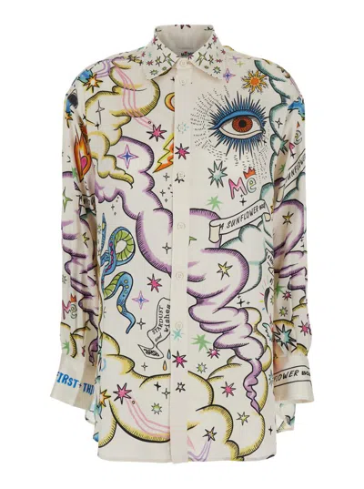 Me369 Billie Boyfriend Shirt In Multicolor