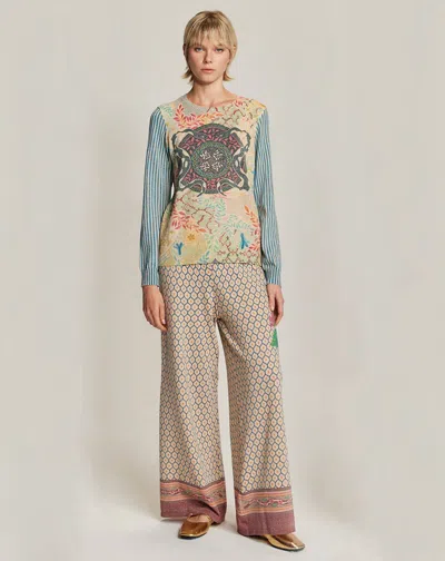 Me369 Emerta Knit Top In Shipibo In Multi
