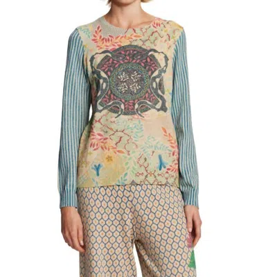 Me369 Emerta Niki Knit Top In Shipibo In Yellow