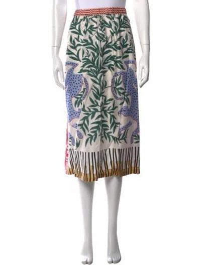 Pre-owned Me369 Floral Print Midi Length Skirt In Multicolor