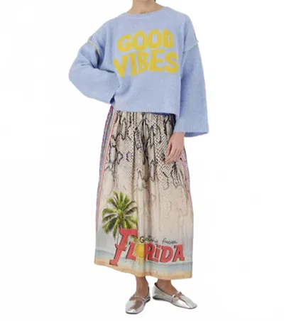 Me369 Good Vibes Sweater In Blue