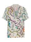 Me369 'korin' Multicolor Shirt With V Neck And All-over Print In Viscose Woman In Multicolor