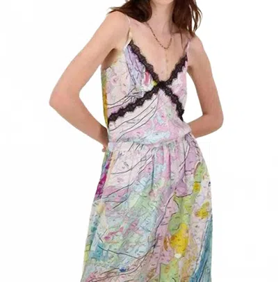 Me369 Valeria Skirt In Aerial Photograph In Multi