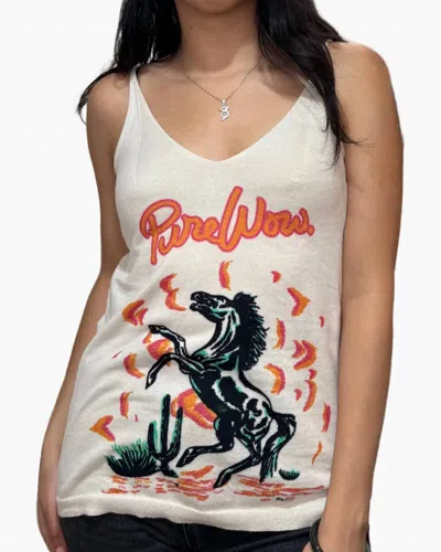 Me369 Leo Tank Top In Horse In Pattern