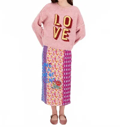 Me369 Love Sweater In Pink