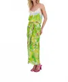 Me369 Luna Tie Front Skirt In Pura Vida In Green