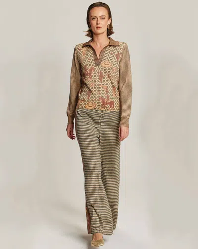 Me369 Michelle Knit Pants In Rodeo In Multi