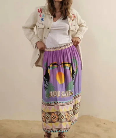 Me369 Parrot Skirt In Multi