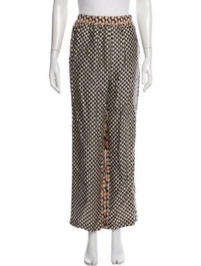 Pre-owned Me369 Patterned Wide Leg Pants In Neutrals