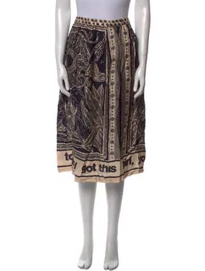 Pre-owned Me369 Printed Knee-length Skirt In Multi