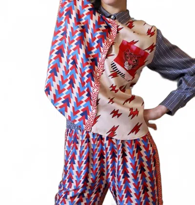 Me369 Scarlett Long Sleeve Shirt In Folk Pop In Multi