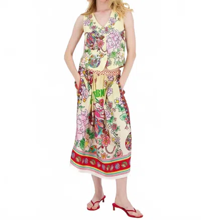 Me369 Vanessa Cherry Midi Skirt In Multi