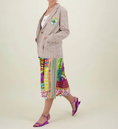 Me369 Women's Freya Jacket In Checks Sun In Multi