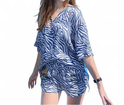 Me369 Women's Nova Shirt In Zebra In Black