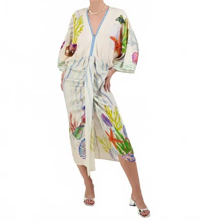 Me369 Women's Sophia Kimono Dress In Magic Ocean In Multi