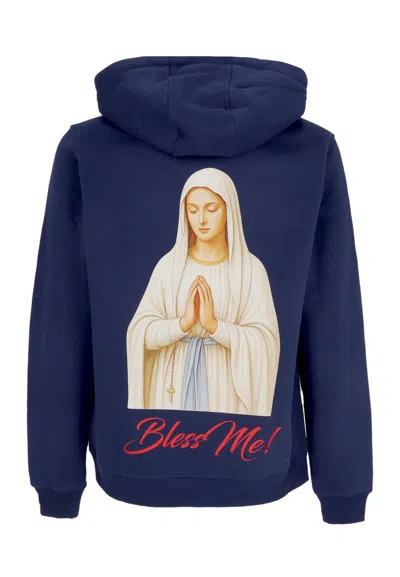 Mea-culpa Men's Hoodie Marias By Lourdes Hoodie Light Navy In Blue