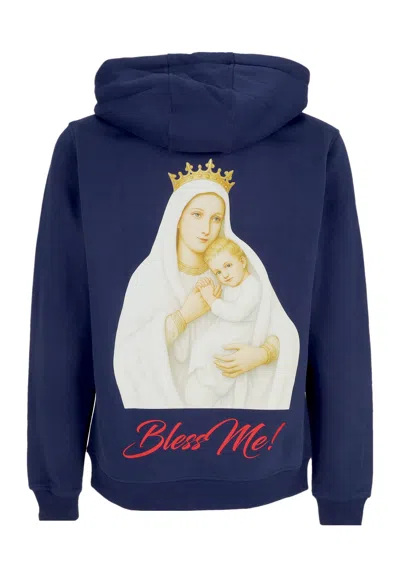 Mea-culpa Men's Hoodie Marias Della Neve Hoodie Light Navy In Blue