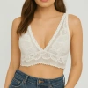 Meadow Lily Soft Lace Bralette In White
