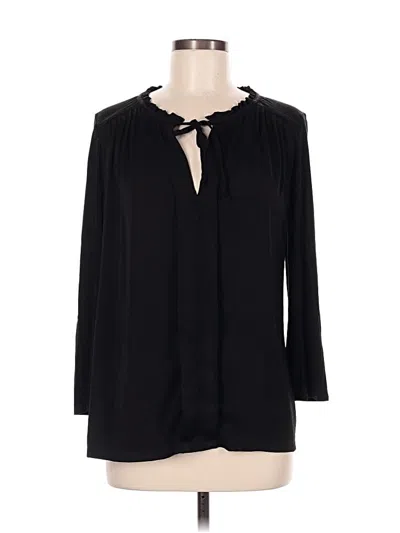 Pre-owned Meadow Rue 3/4 Sleeve Blouse In Black