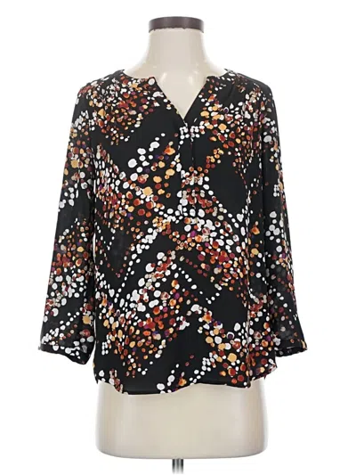 Pre-owned Meadow Rue 3/4 Sleeve Blouse In Black