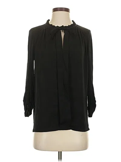 Pre-owned Meadow Rue 3/4 Sleeve Blouse In Black