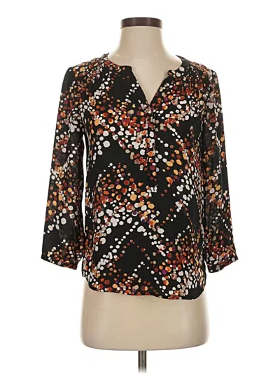 Pre-owned Meadow Rue 3/4 Sleeve Blouse In Black