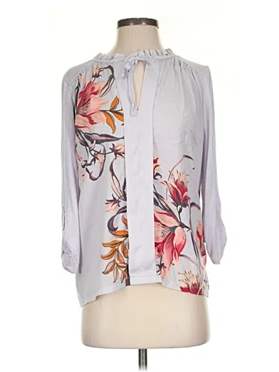 Pre-owned Meadow Rue 3/4 Sleeve Blouse In Gray