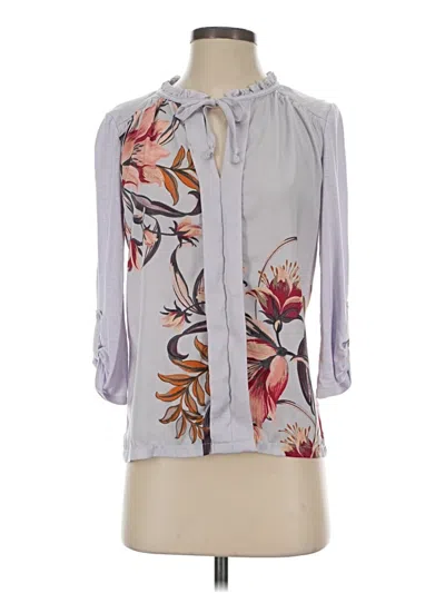 Pre-owned Meadow Rue 3/4 Sleeve Blouse In Gray