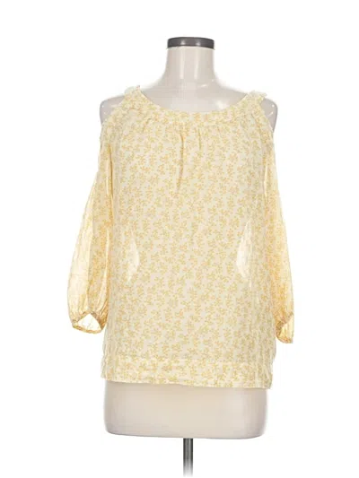 Pre-owned Meadow Rue 3/4 Sleeve Blouse In Yellow