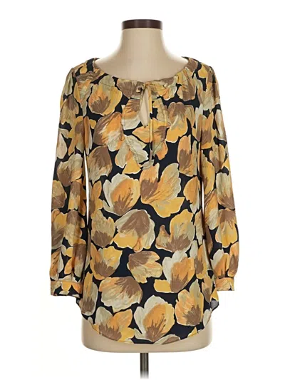 Pre-owned Meadow Rue 3/4 Sleeve Blouse In Yellow