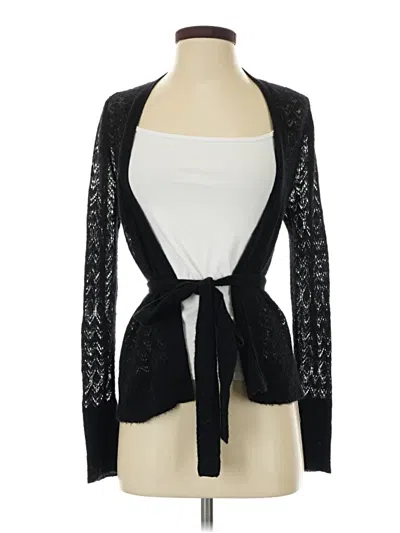 Pre-owned Meadow Rue Cardigan Sweater In Black