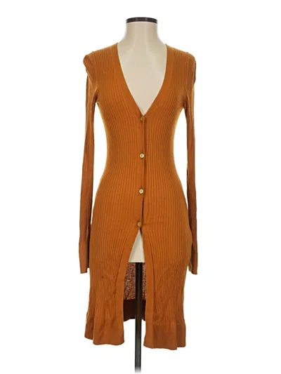 Pre-owned Meadow Rue Cardigan Sweater In Brown