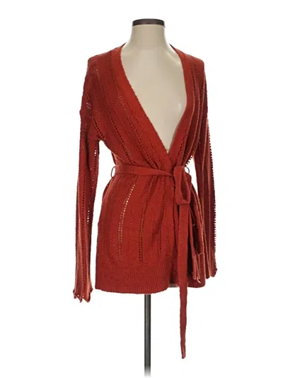 Pre-owned Meadow Rue Cardigan Sweater In Red