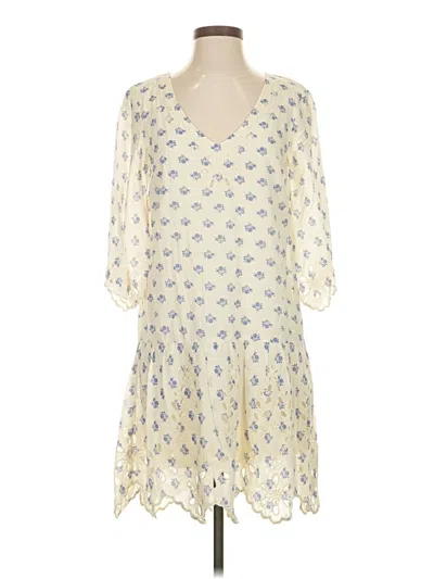 Pre-owned Meadow Rue Casual Dress In Ivory
