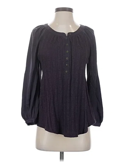 Pre-owned Meadow Rue Long Sleeve Blouse In Gray