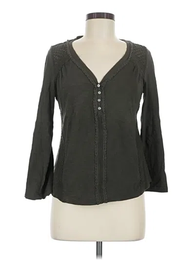 Pre-owned Meadow Rue Long Sleeve Blouse In Gray