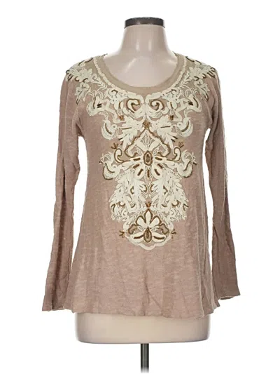 Pre-owned Meadow Rue Pullover Sweater In Tan