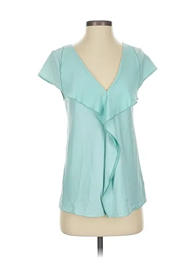 Pre-owned Meadow Rue Short Sleeve Blouse In Blue