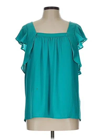Pre-owned Meadow Rue Short Sleeve Blouse In Blue