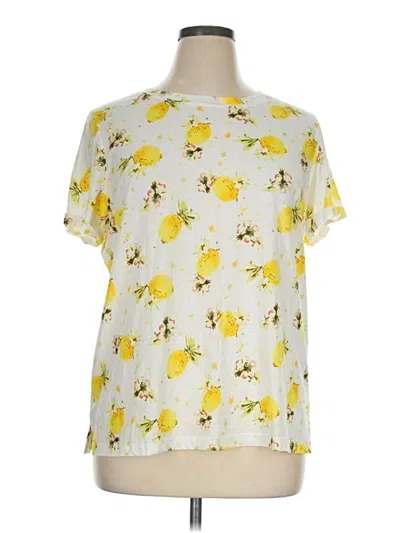 Pre-owned Meadow Rue Short Sleeve T-shirt In Yellow