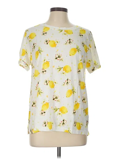 Pre-owned Meadow Rue Short Sleeve T-shirt In Yellow