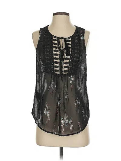 Pre-owned Meadow Rue Sleeveless Blouse In Black
