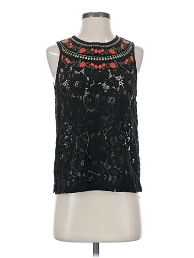 Pre-owned Meadow Rue Sleeveless Blouse In Black