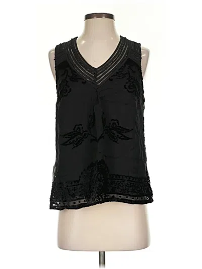 Pre-owned Meadow Rue Sleeveless Blouse In Black